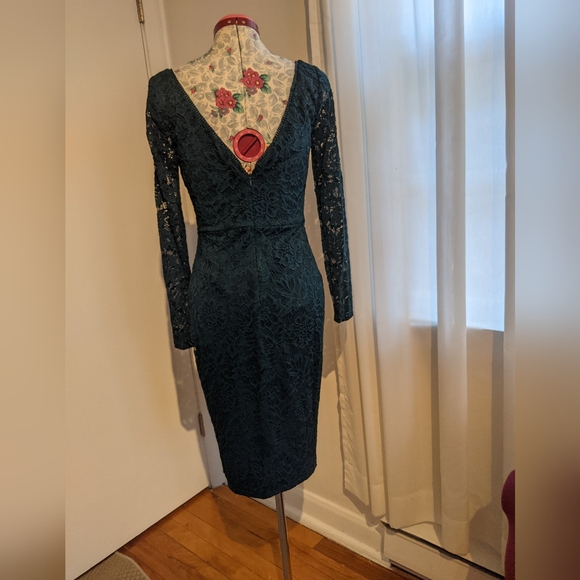 Green lace dress size XS - Picture 5 of 7
